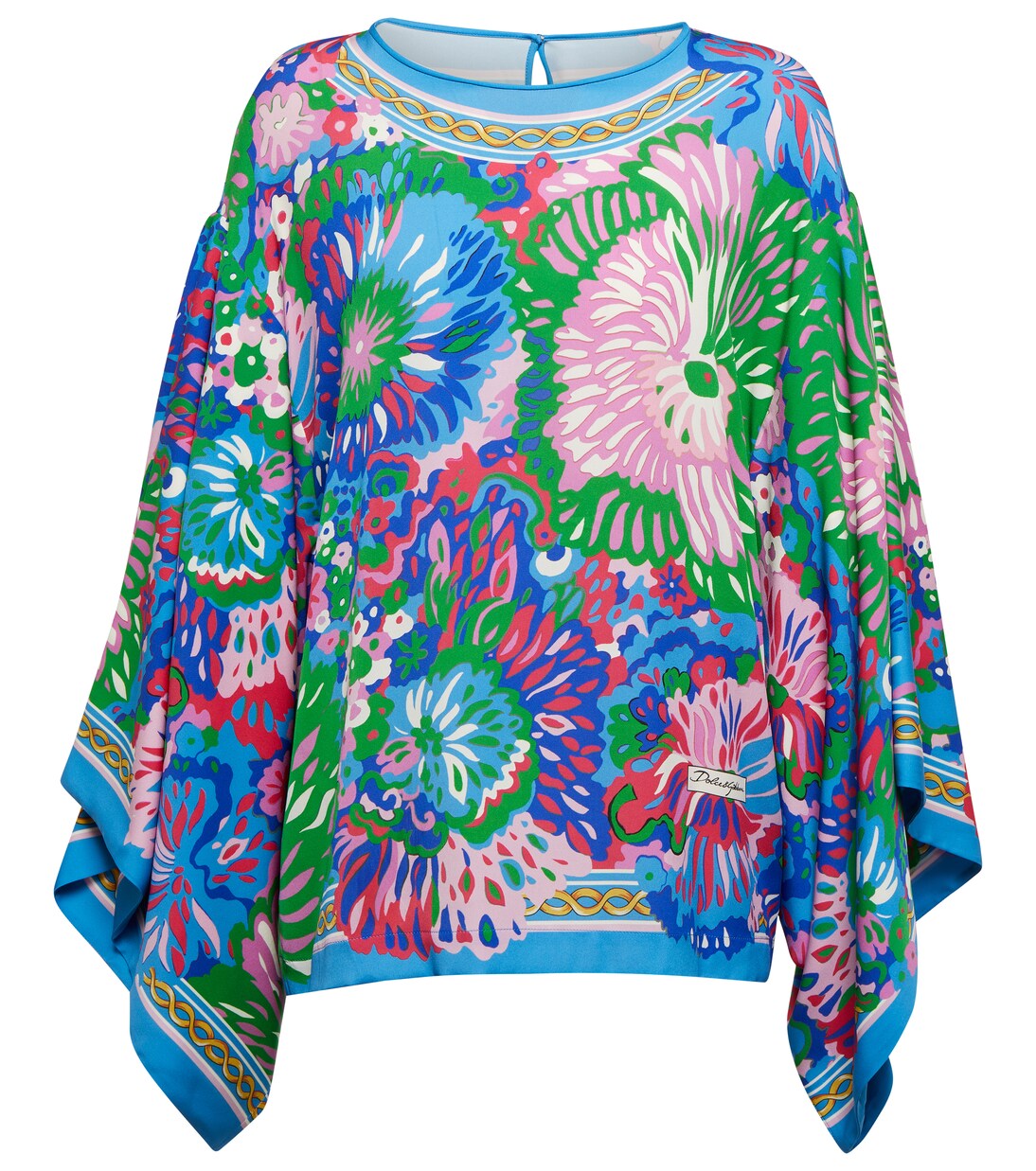 Floral silk-blend charmeuse top | Dolce&Gabbana