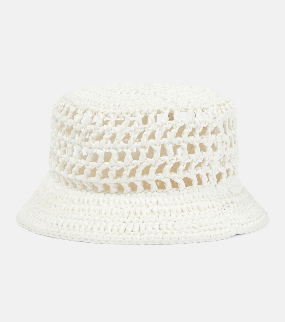Cappello a secchiello PRADA con effetto rafia, stile giovane e trendy