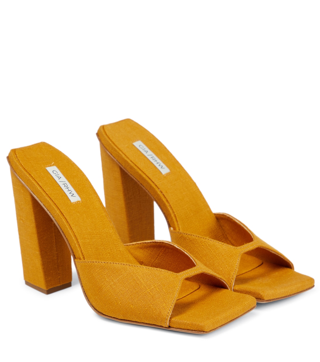 GIA/RHW – Mules Rosie 14 en lin | Gia Borghini