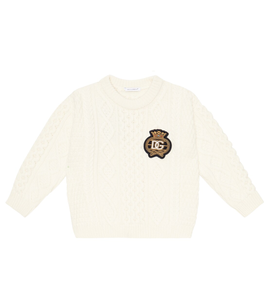 Pullover in lana con logo | Dolce&Gabbana Kids