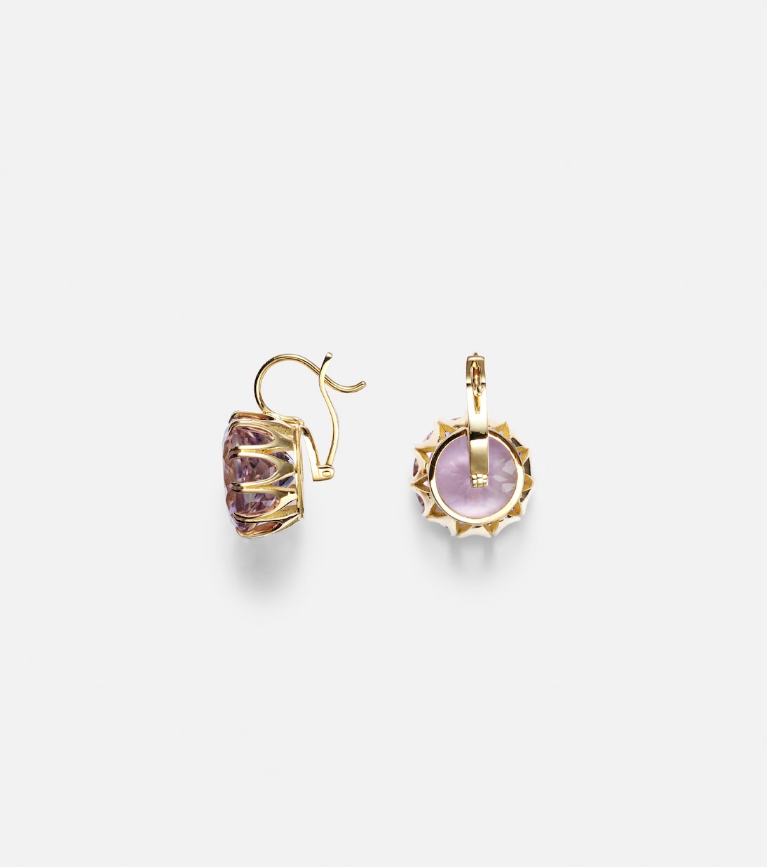 Orecchini in oro 18kt con ametista | Ileana Makri