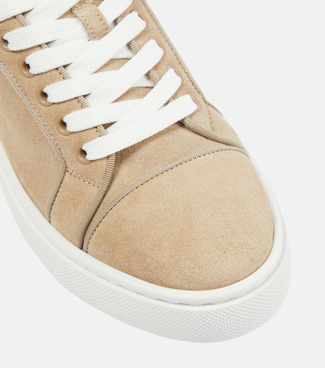Vierissima shearling-trimmed suede sneakers | Christian Louboutin