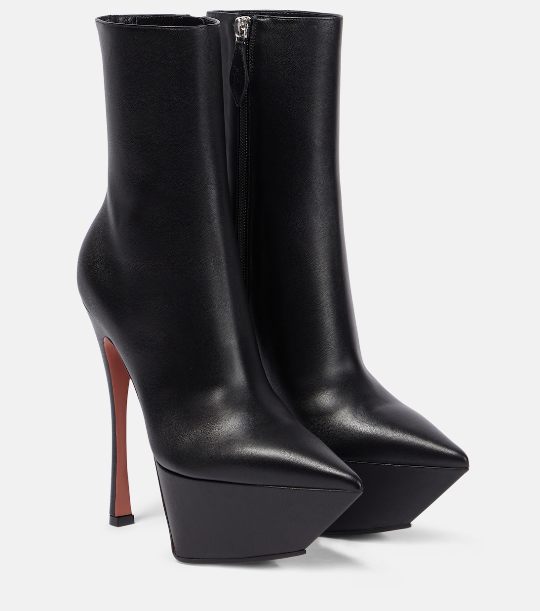 Yigit leather platform ankle boots | Amina Muaddi