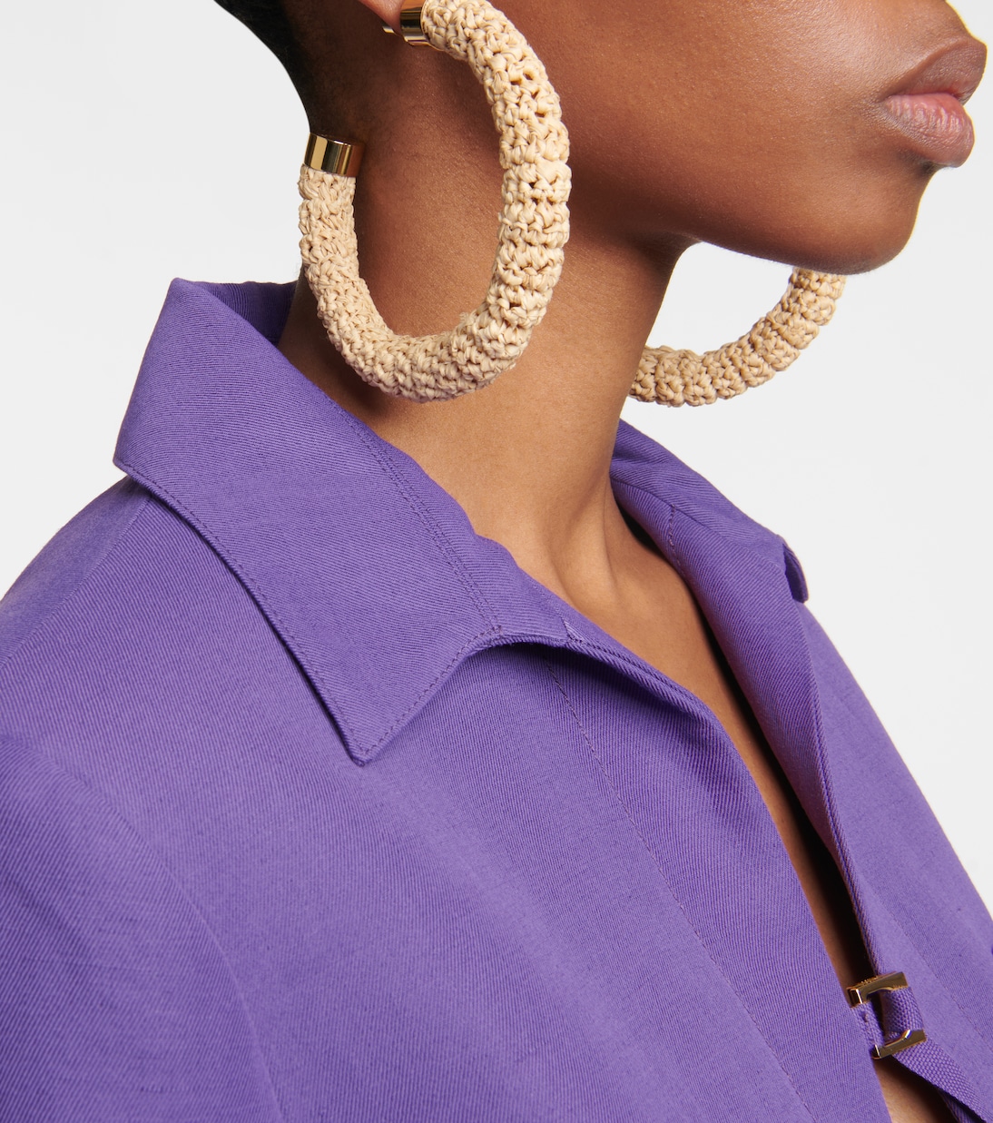 Boucles d'oreilles en raphia | Jacquemus