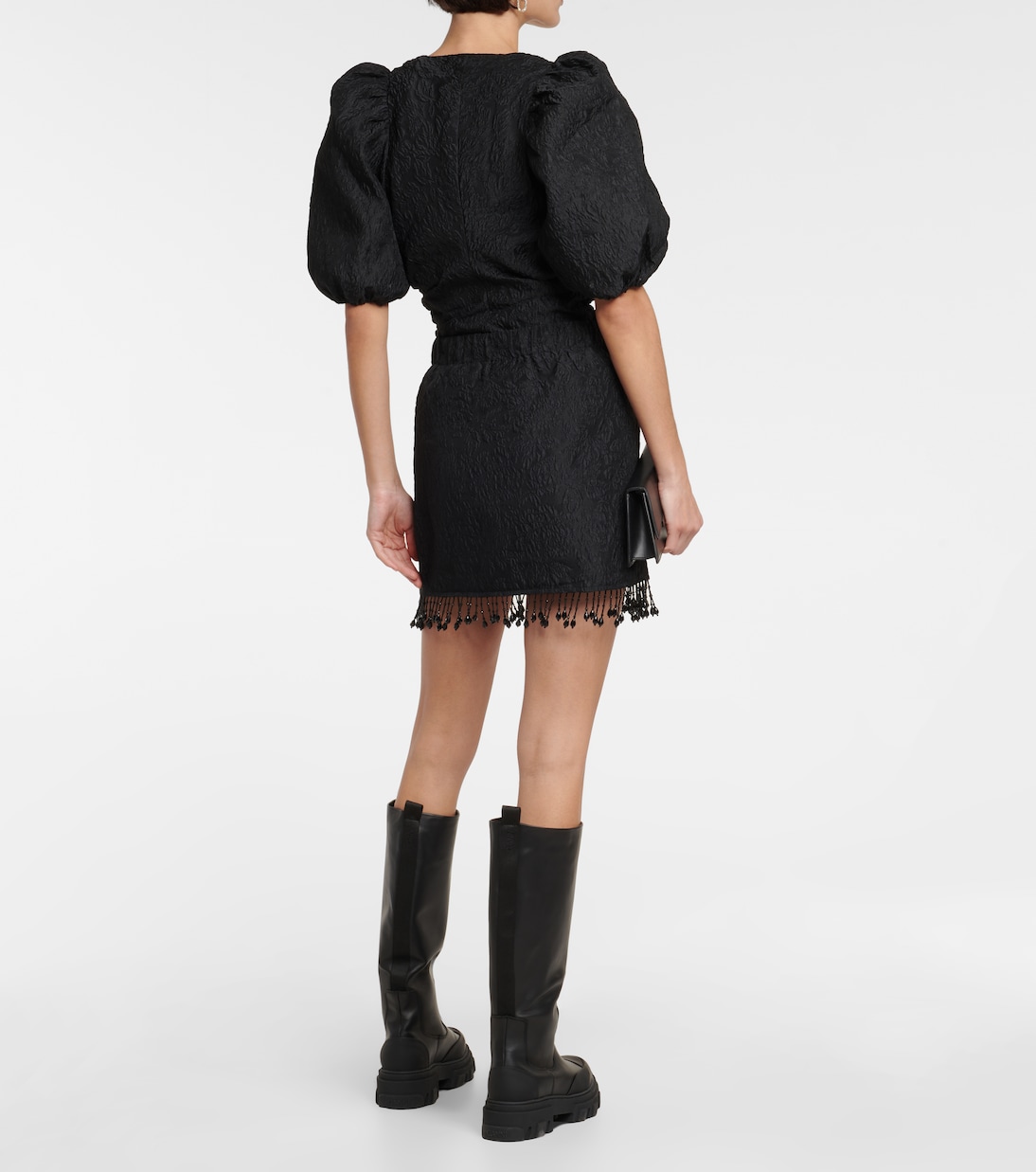High-Rise Minirock aus Organza | Ganni