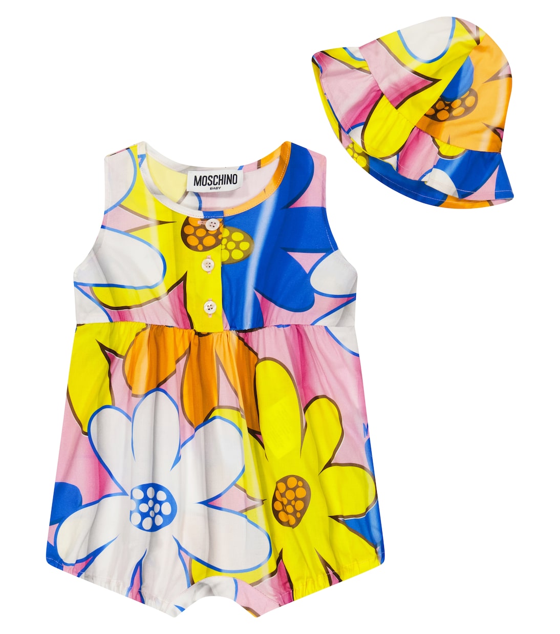 Bebé - set de mono y gorro floral | Moschino Kids