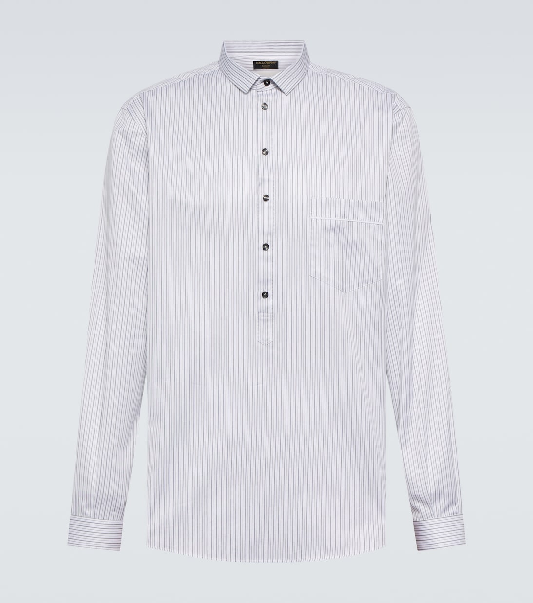 Camisa de popelín de algodón a rayas | Dolce&Gabbana