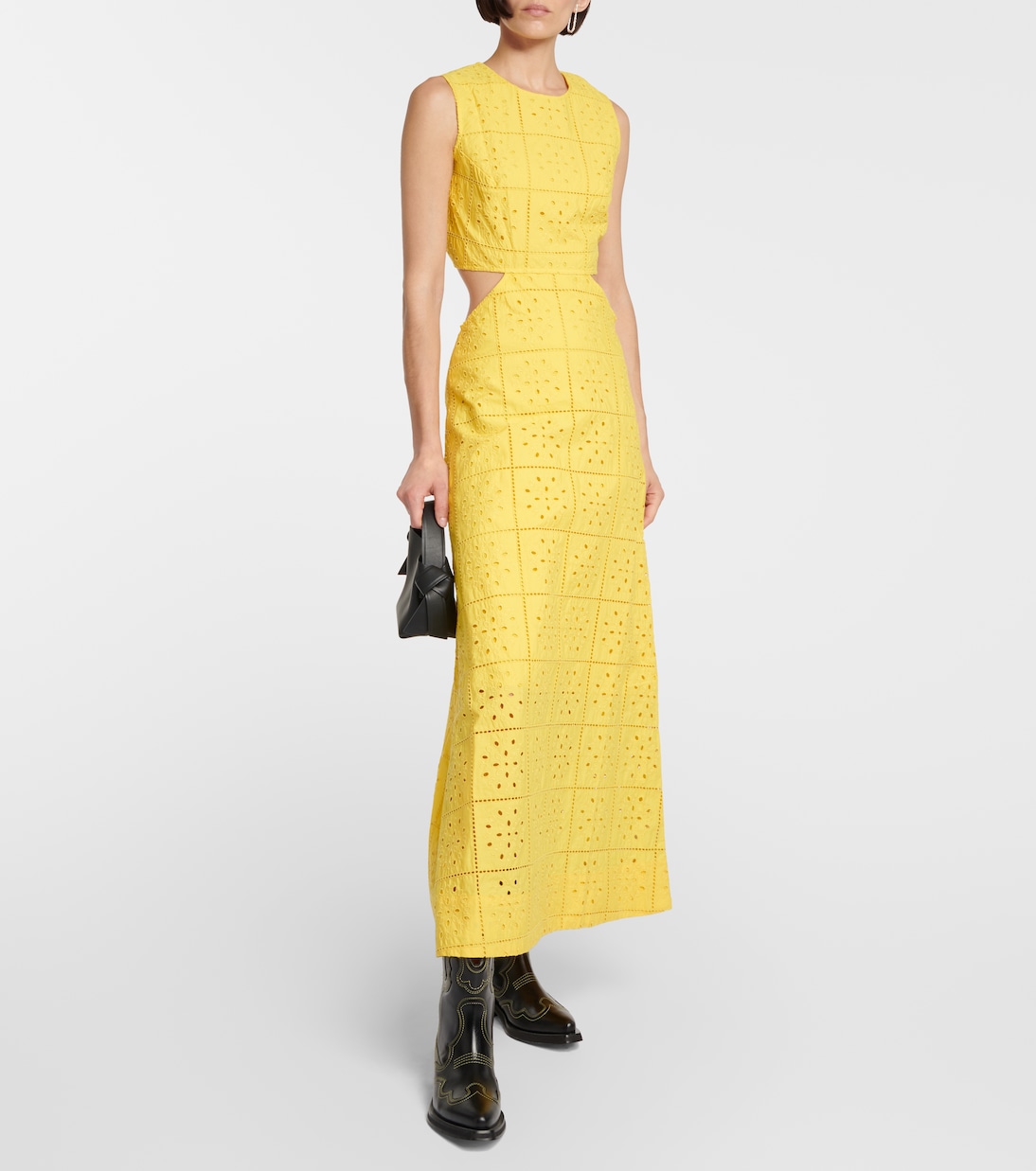 Broderie anglaise cotton maxi dress | Ganni
