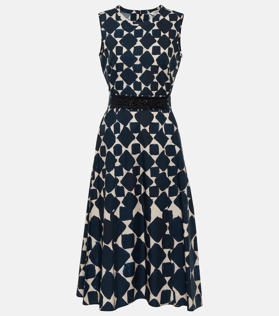 Notte printed poplin midi dress | 'S Max Mara