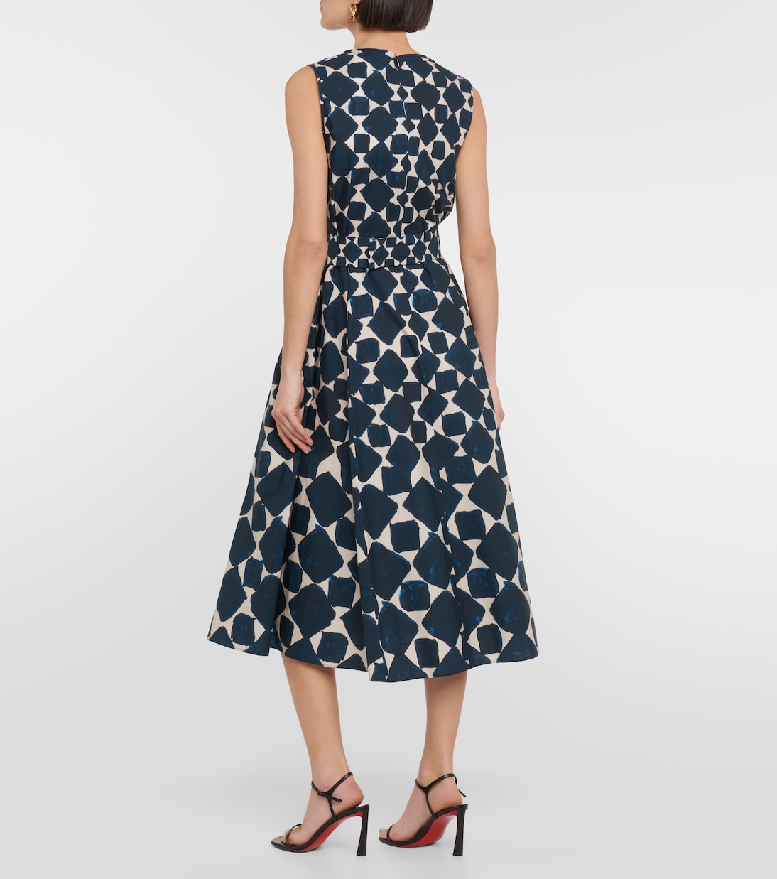 Notte printed poplin midi dress | 'S Max Mara