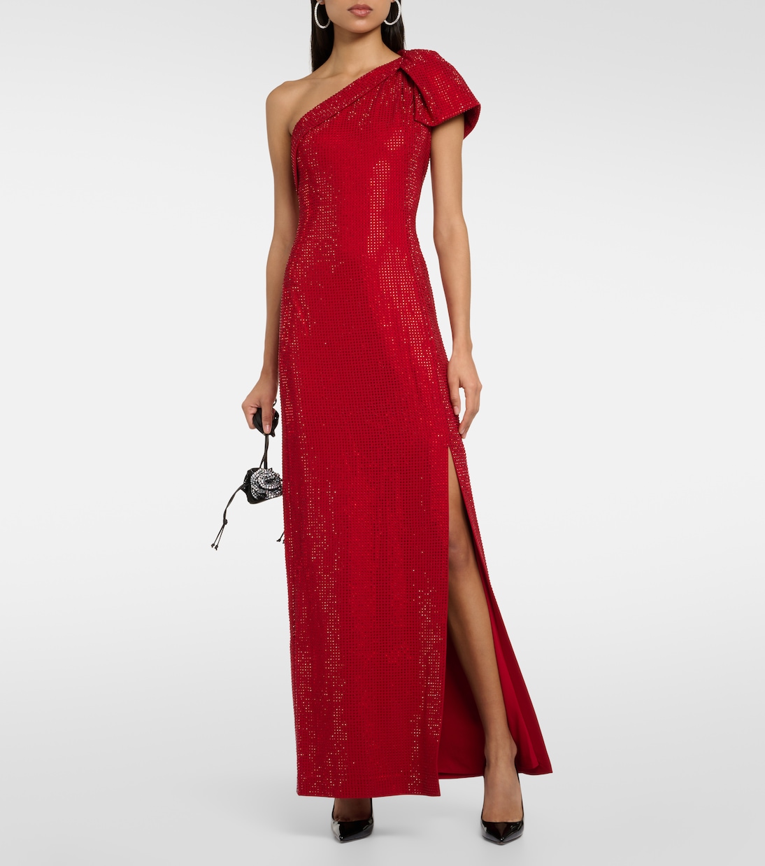 One-Shoulder-Robe mit Kristallen | Roland Mouret