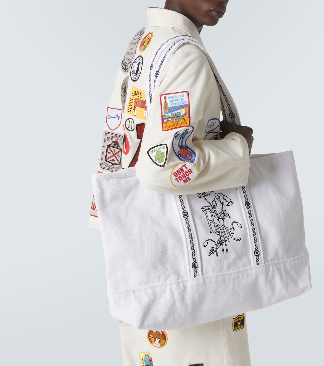 Borsa Laundry in canvas con ricamo | Bode