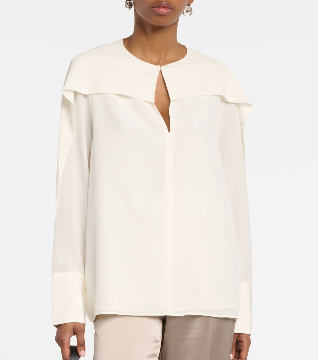 Balard silk crêpe de chine blouse  | Joseph