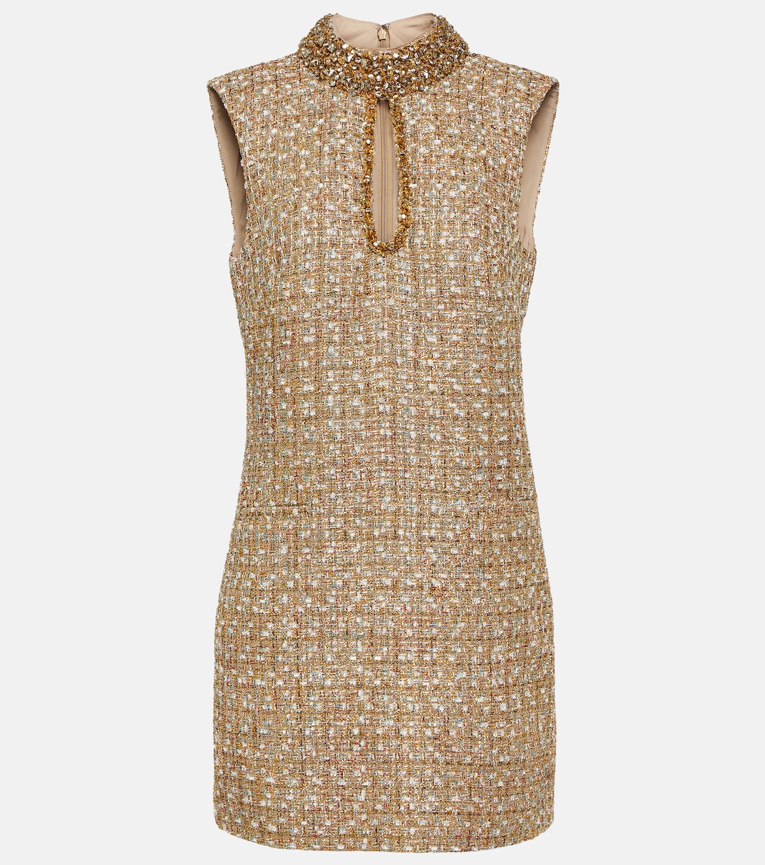 Embellished bouclé minidress | Self-Portrait