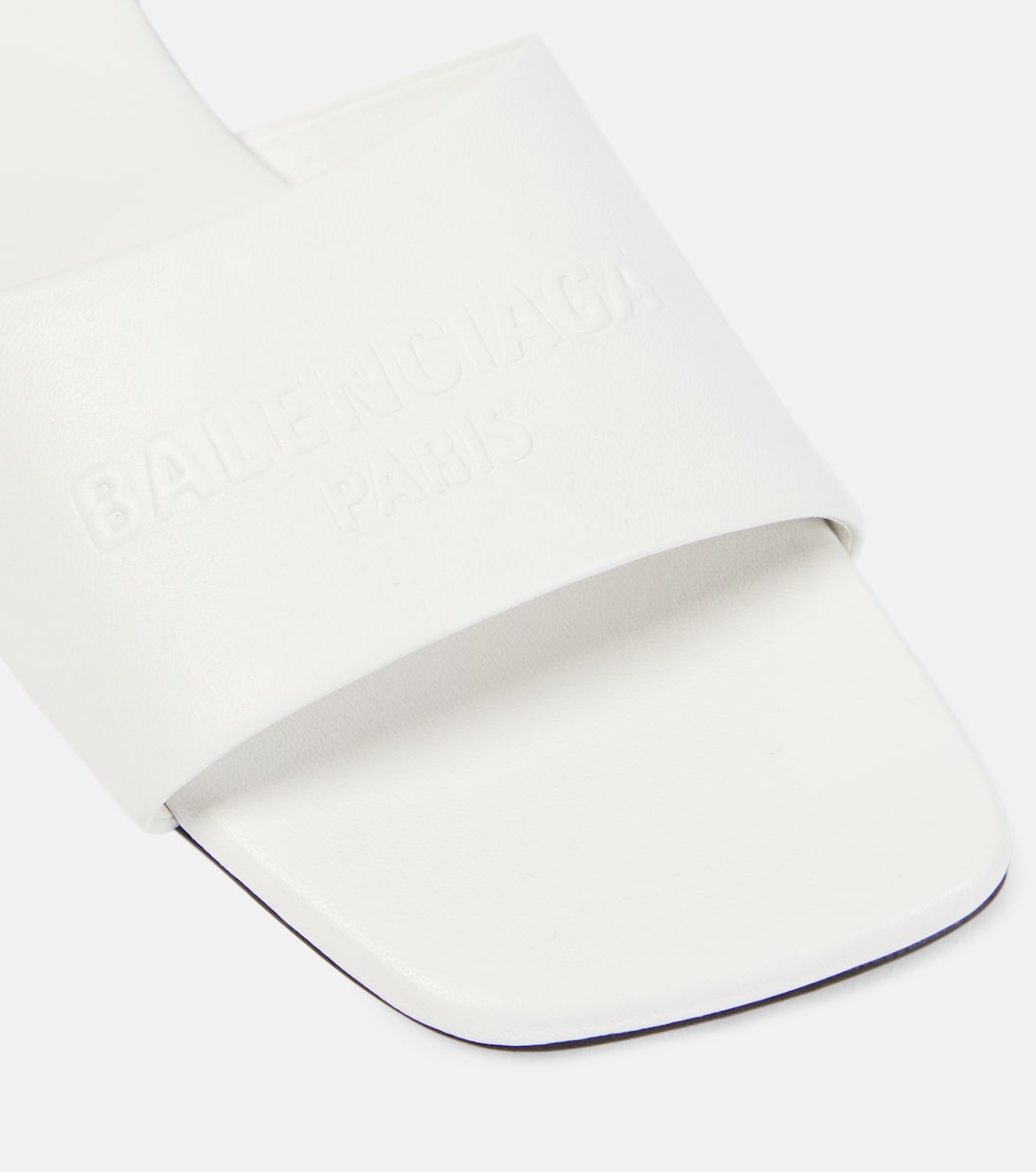 Duty Free leather slides in white Balenciaga Mytheresa