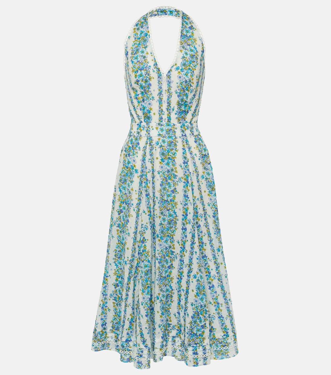 Vestido midi Beth de algodón floral | Poupette St Barth