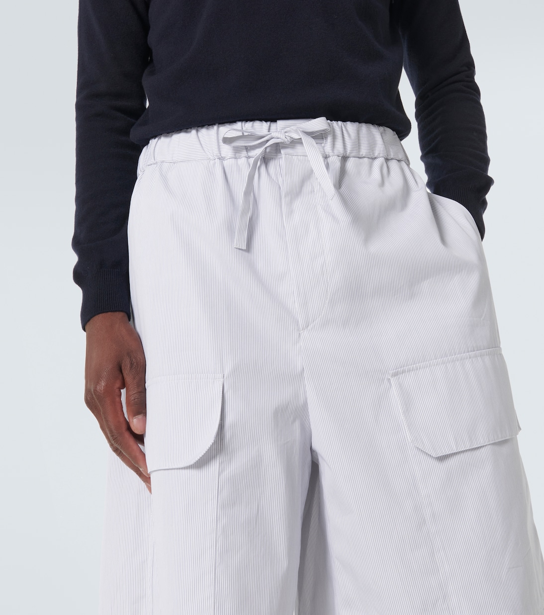 Bermudas de algodón a rayas | Jil Sander