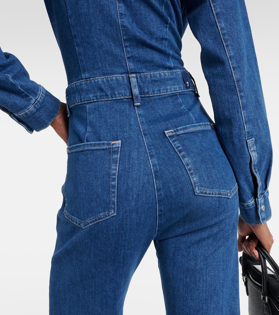 Jumpsuit aus Denim in Blau 7 For All Mankind Mytheresa