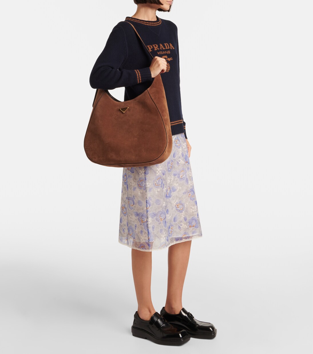 Borsa Large in suede | Prada