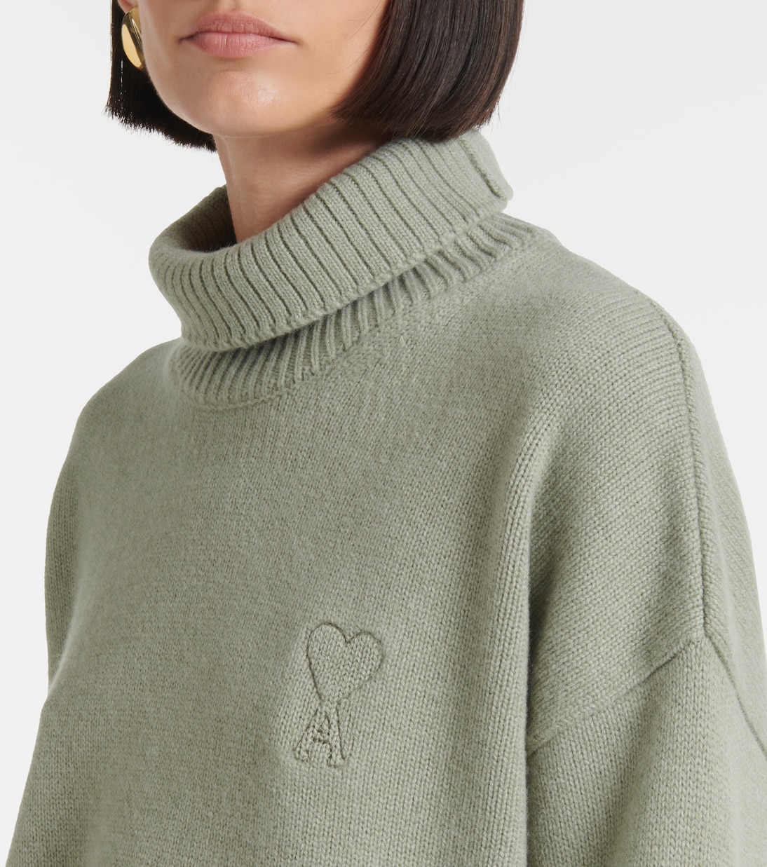 Ami De Cœur wool and cashmere turtleneck sweater | Ami Paris