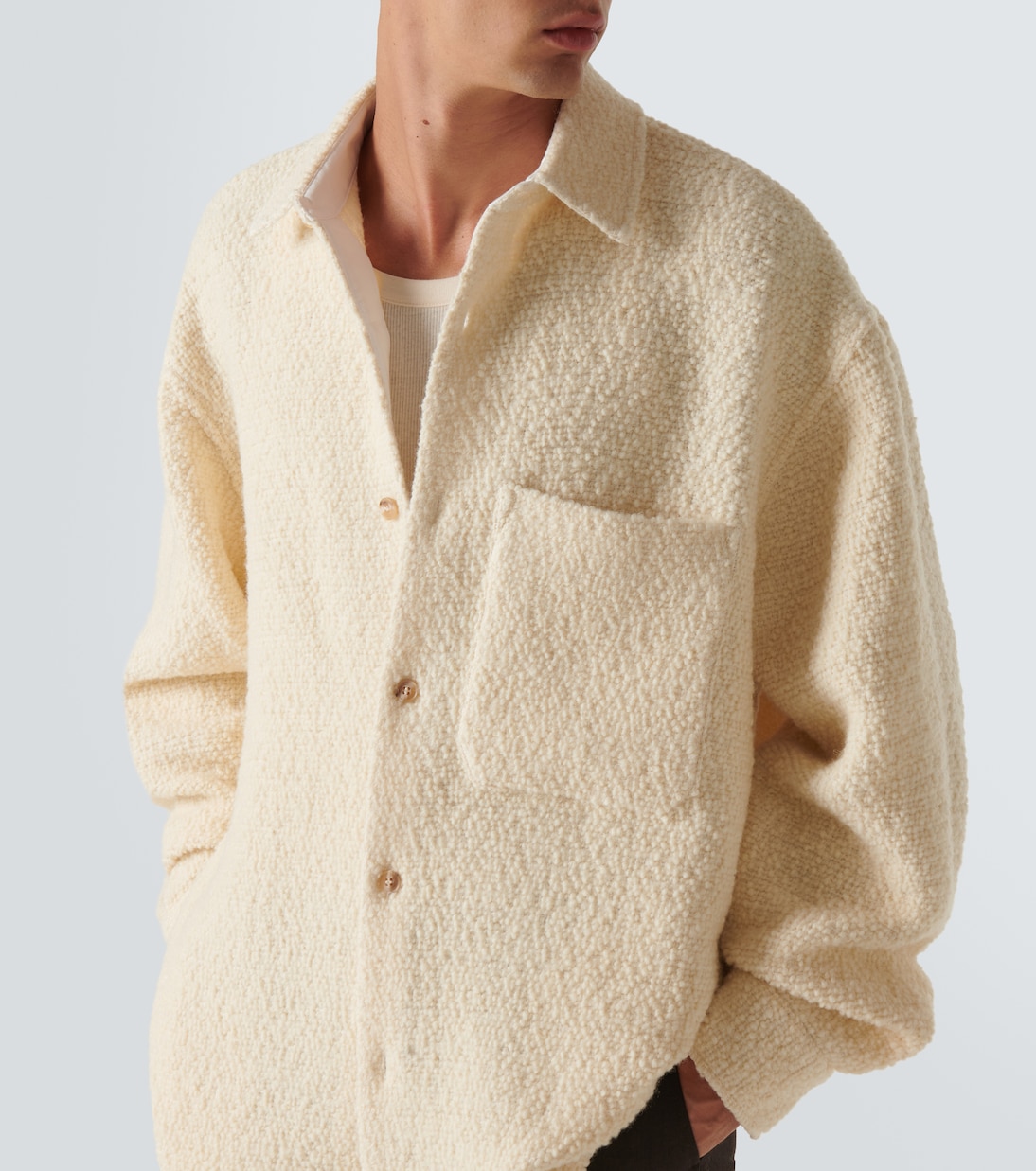 Hemdjacke aus Wolle und Baumwolle | King & Tuckfield