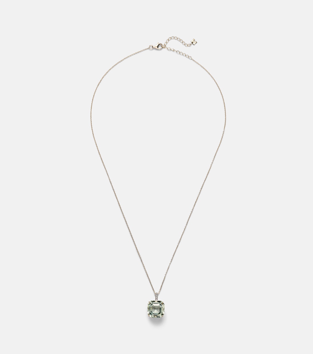 Collier en or 14 ct, amethyste verte et diamants | Mateo