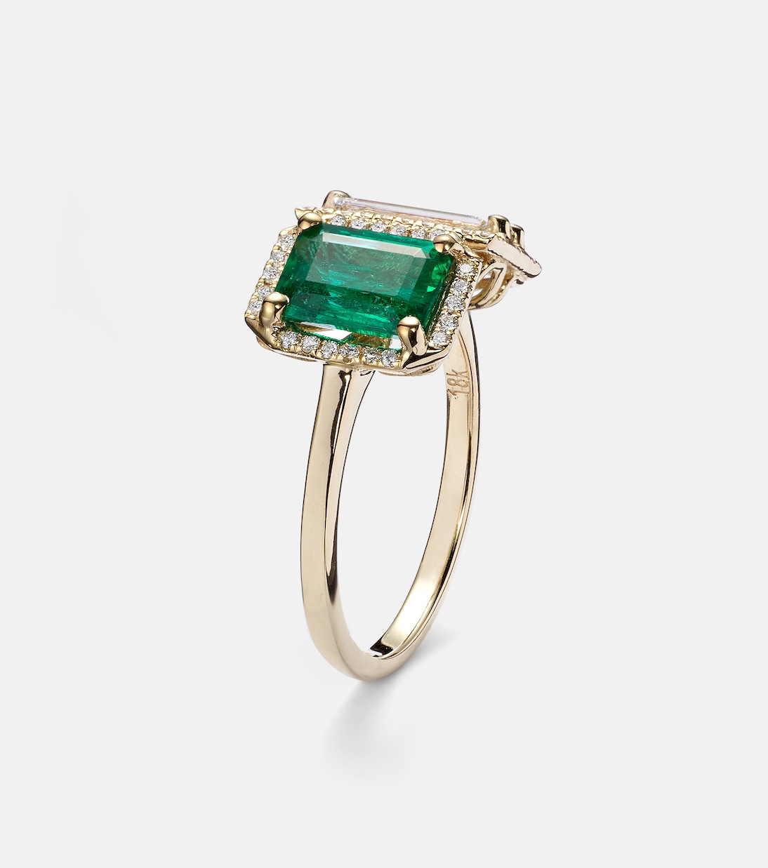 Bague en or 18 ct, diamants et émeraudes | Suzanne Kalan