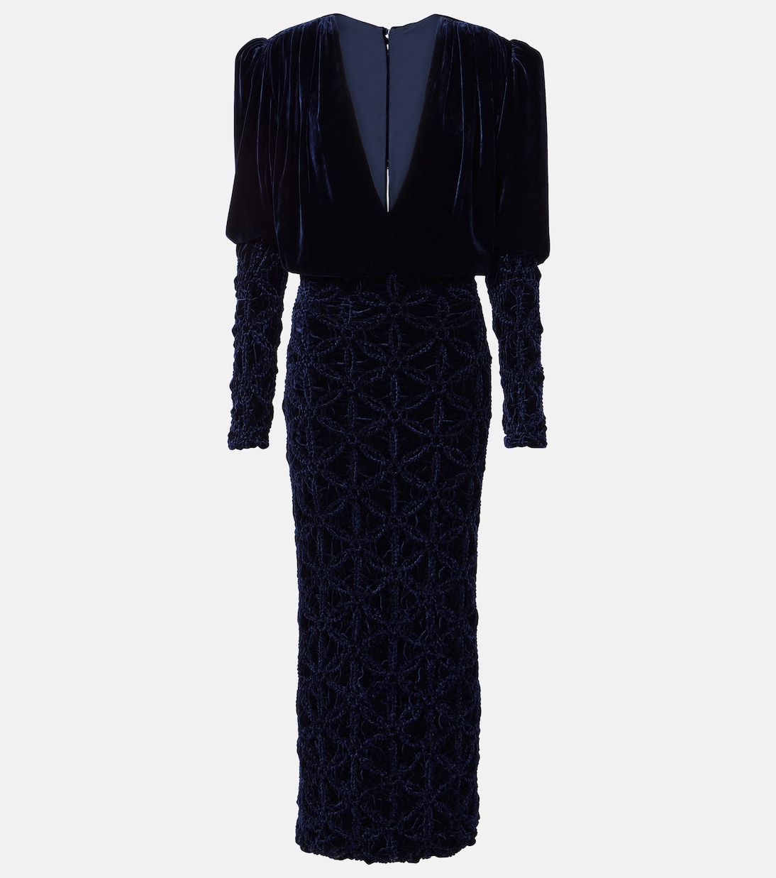 Robe longue Anglette en velours | Costarellos