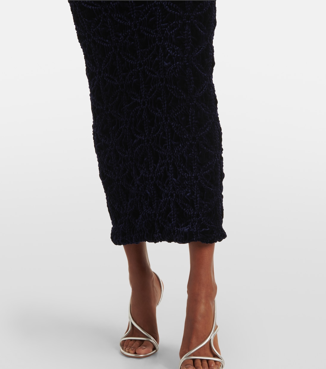 Robe longue Anglette en velours | Costarellos