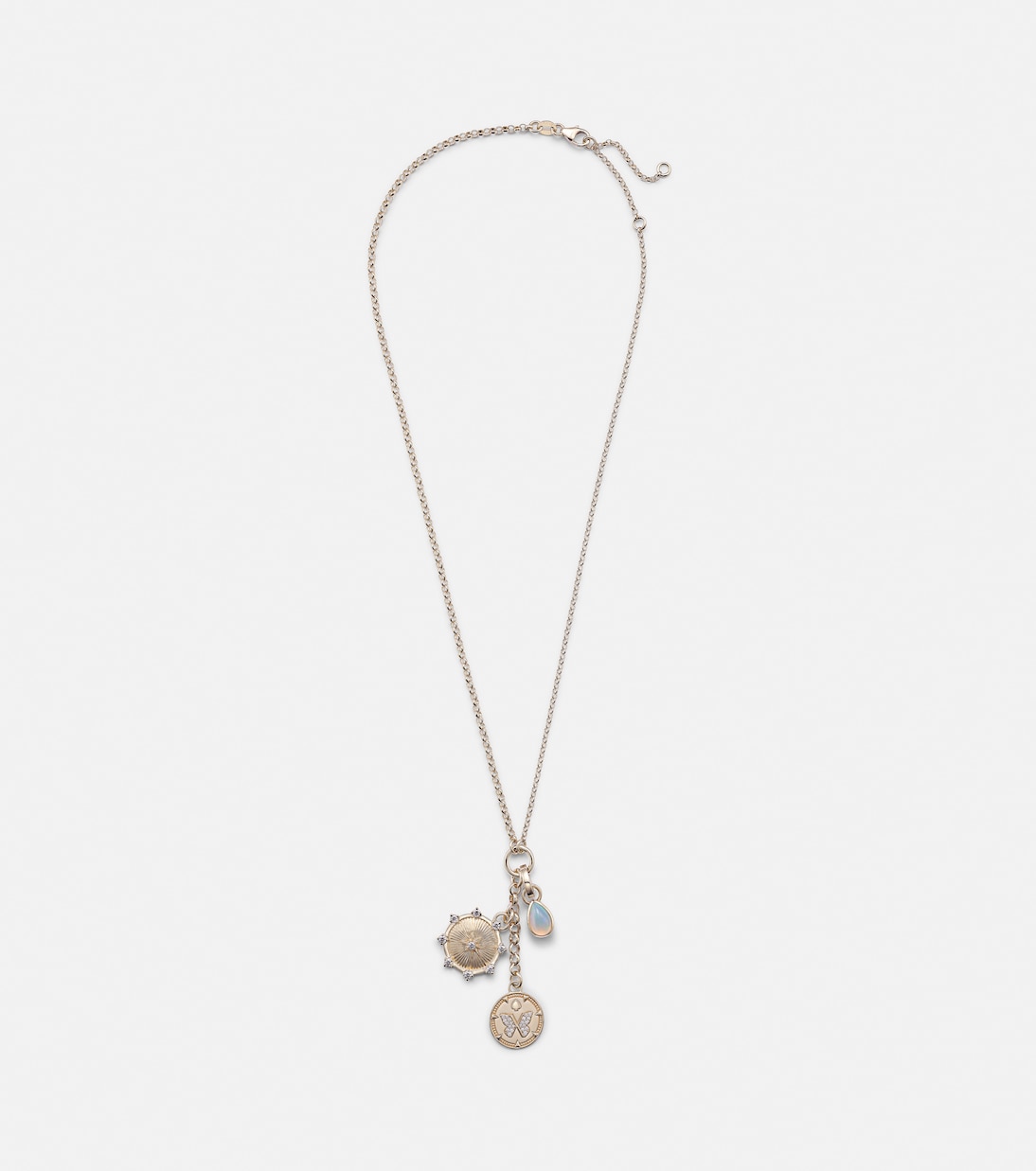 Gioiello Eterno FOUNDRAE: Collana con Pendente in Oro 18kt, Diamanti e Opale per Giovani Spiriti