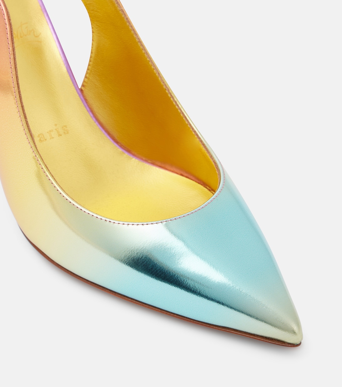 Scarpette con Tacco a Spillo Hot Chick 70 di Christian Louboutin in Pelle con Cinturino alla Caviglia