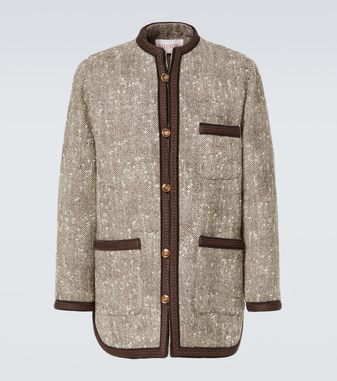 Melange wool-blend jacket | Valentino