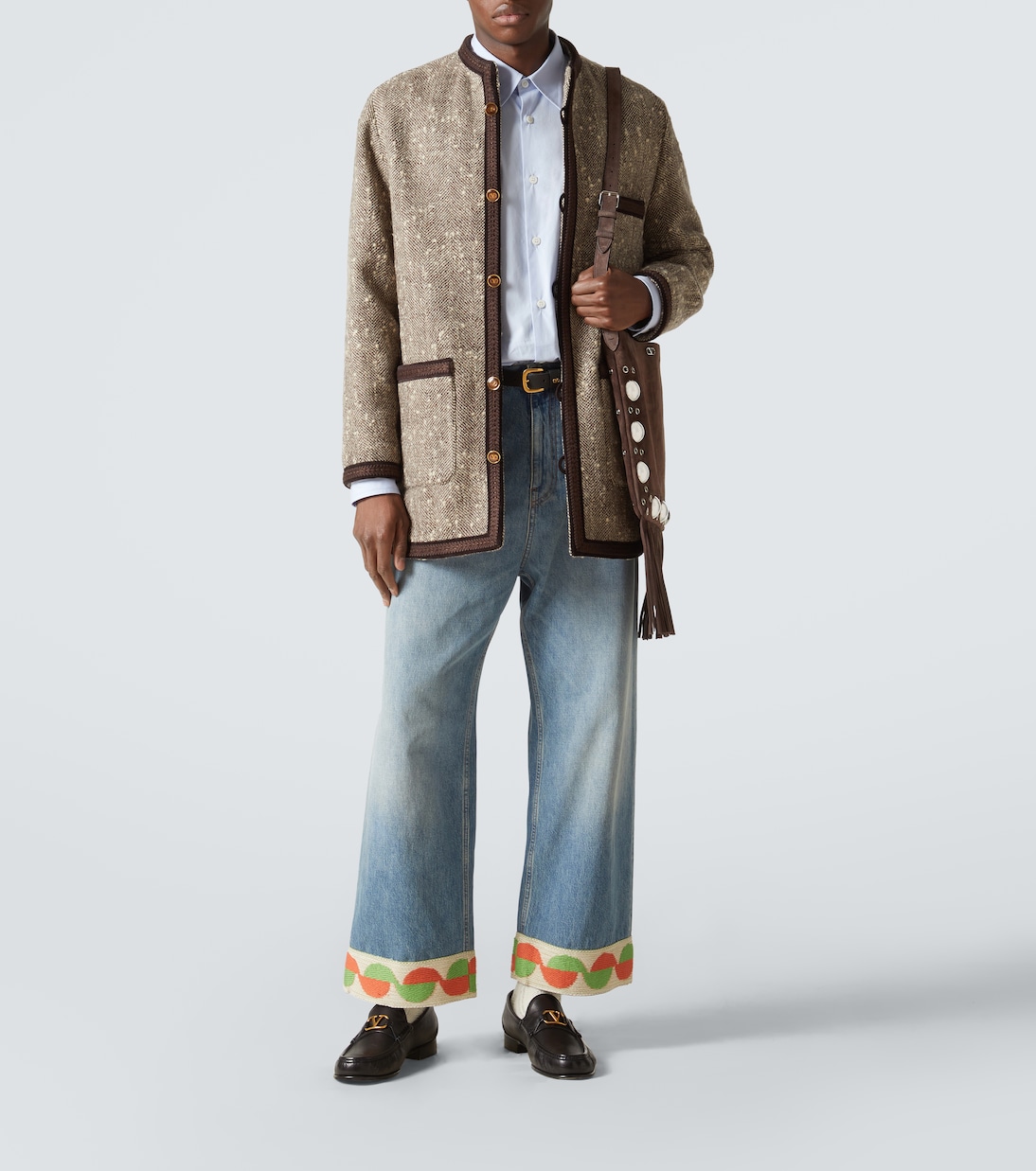 Melange wool-blend jacket | Valentino