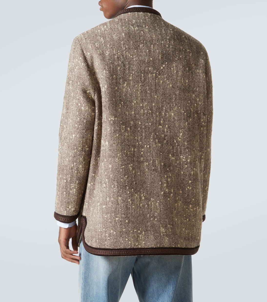 Melange wool-blend jacket | Valentino