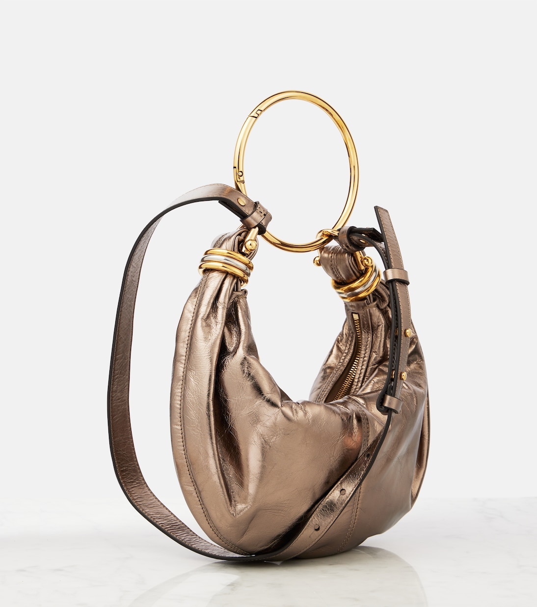 Schultertasche Bracelet Small aus Leder | Chloé