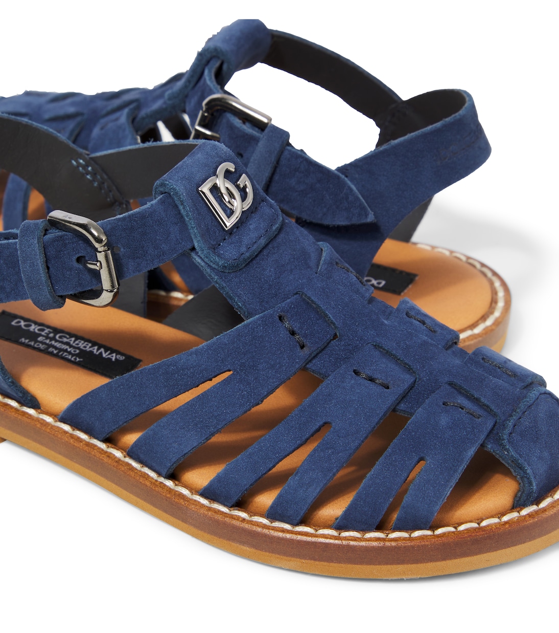 DG suede fisherman sandals | Dolce&Gabbana Kids