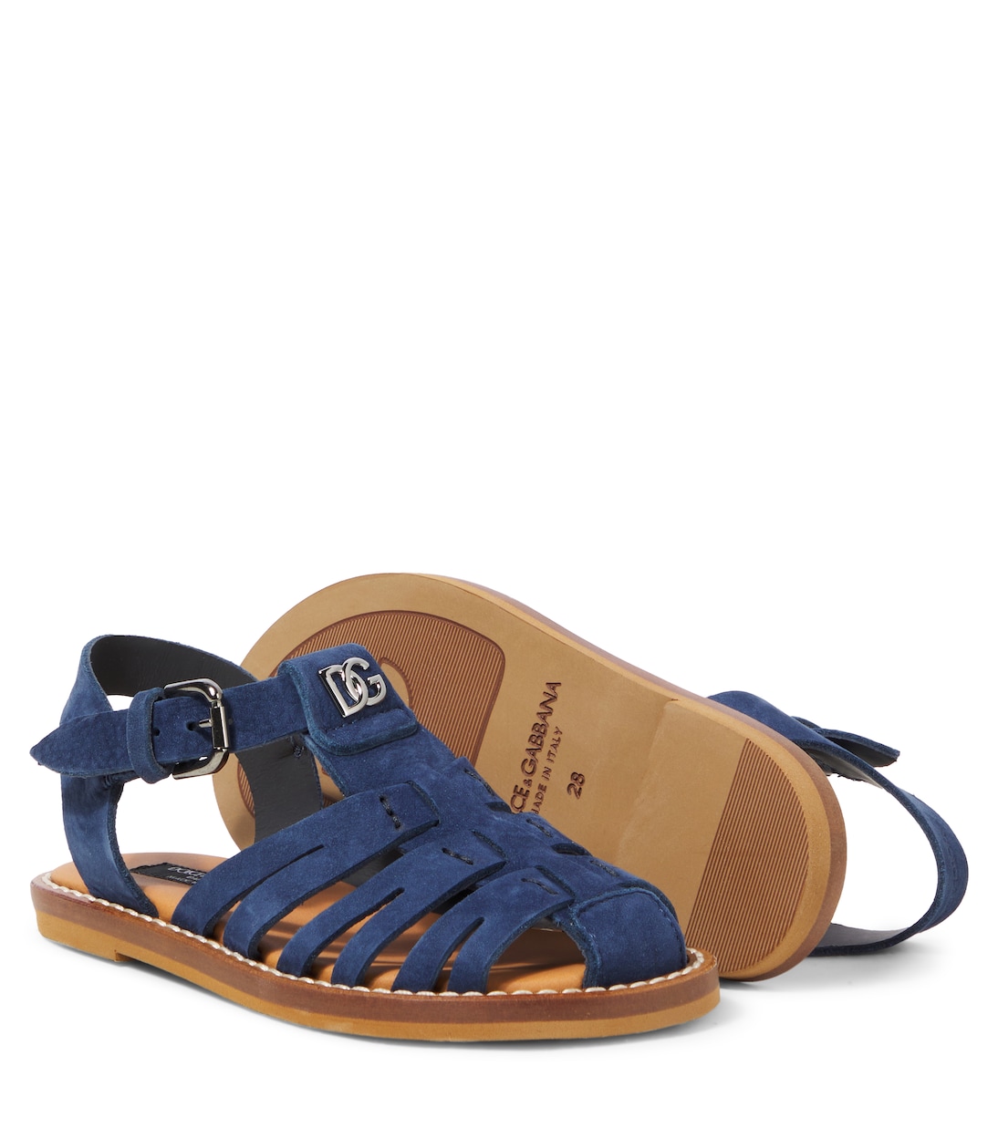 DG suede fisherman sandals | Dolce&Gabbana Kids