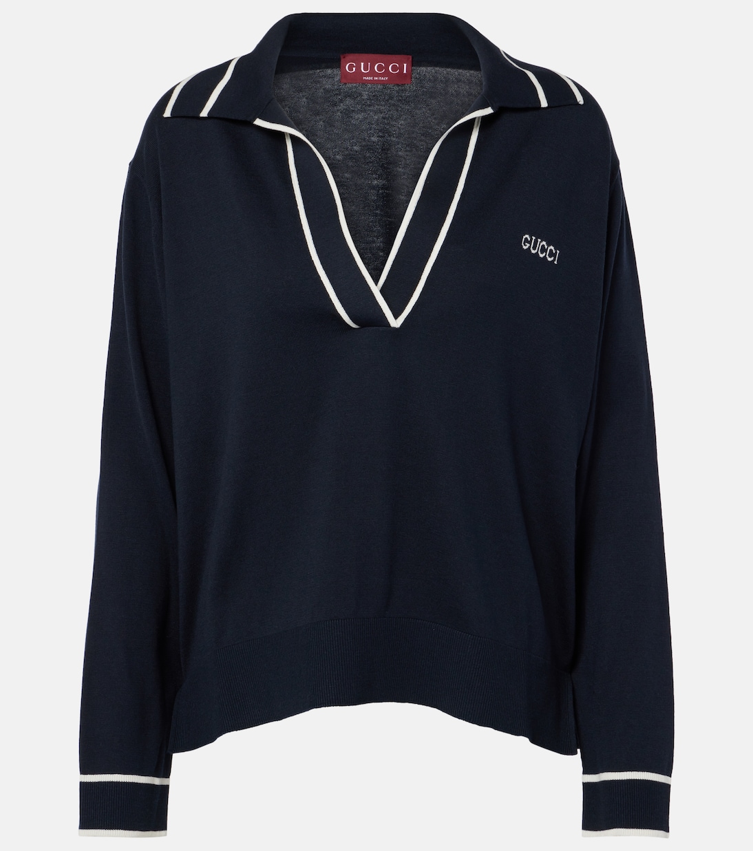 Polo de seda y algodón | Gucci