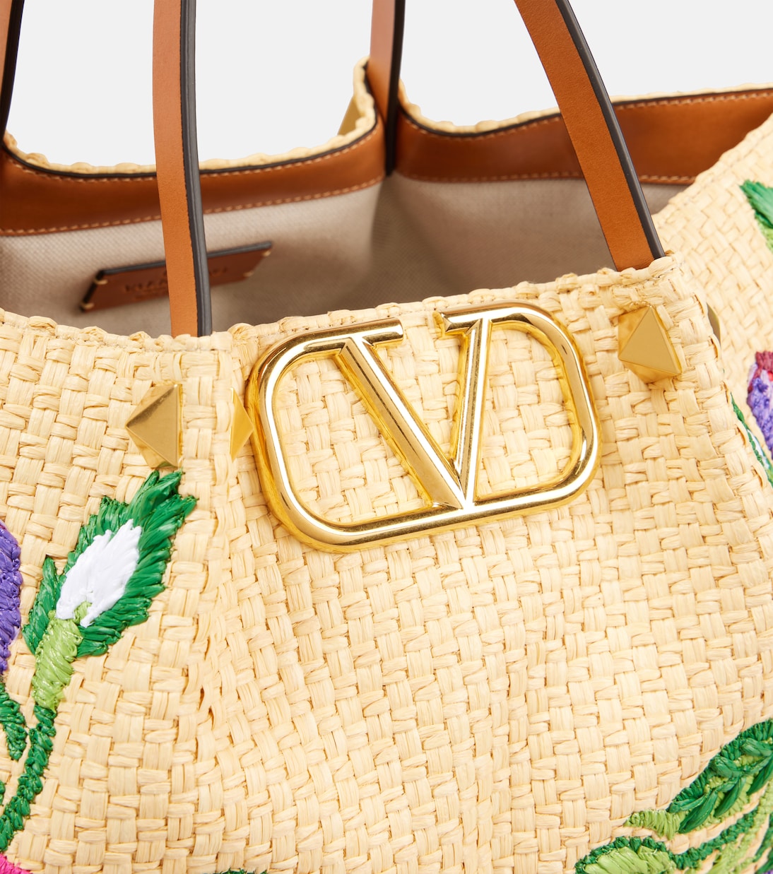 Borsa VLogo Medium in rafia | Valentino Garavani