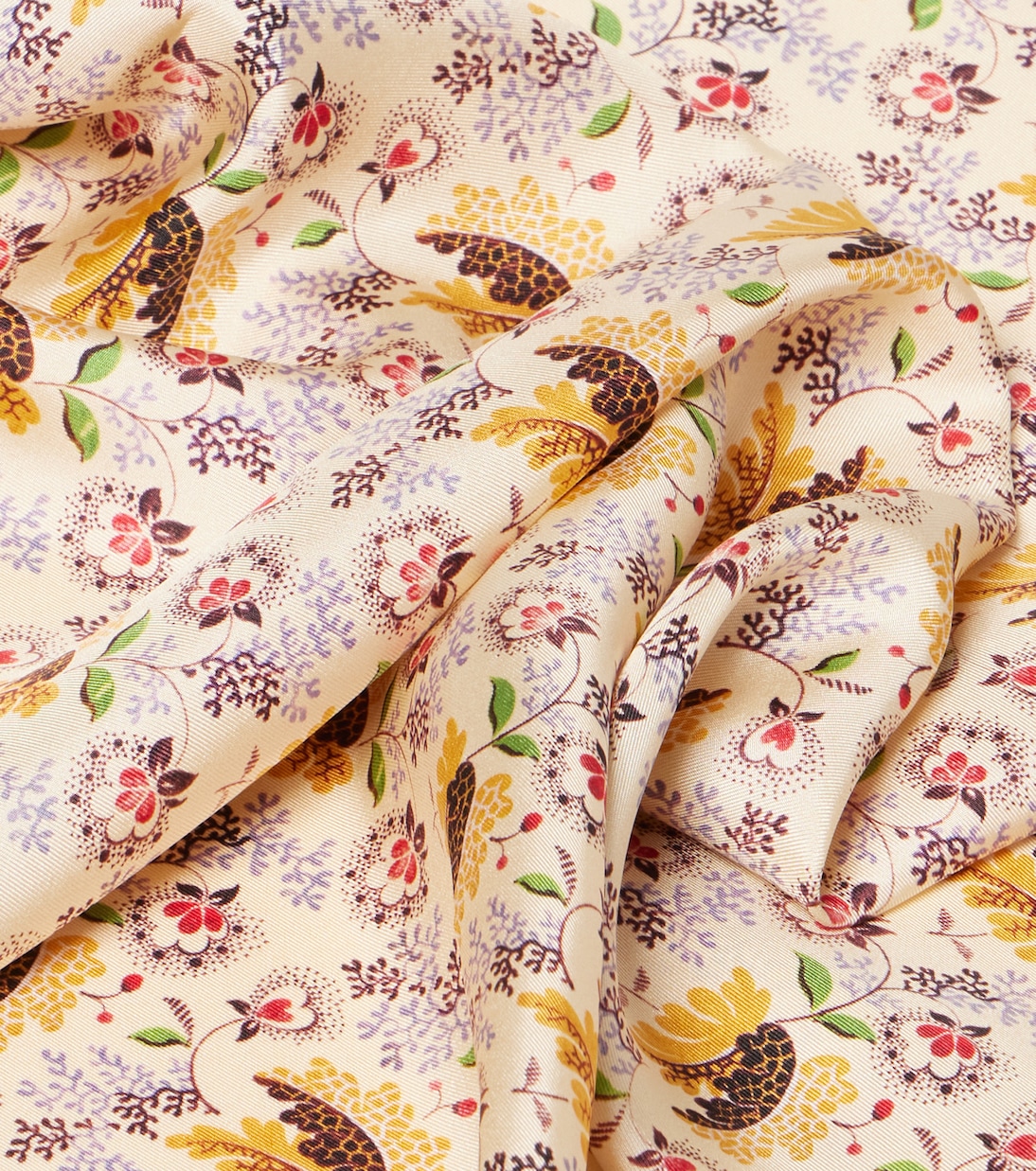 Foulard in twill di seta con stampa | Valentino