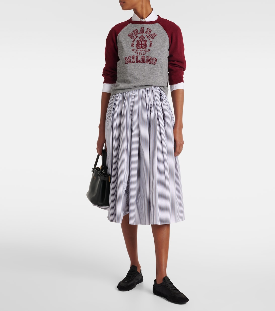 Gonna midi a pieghe | Prada