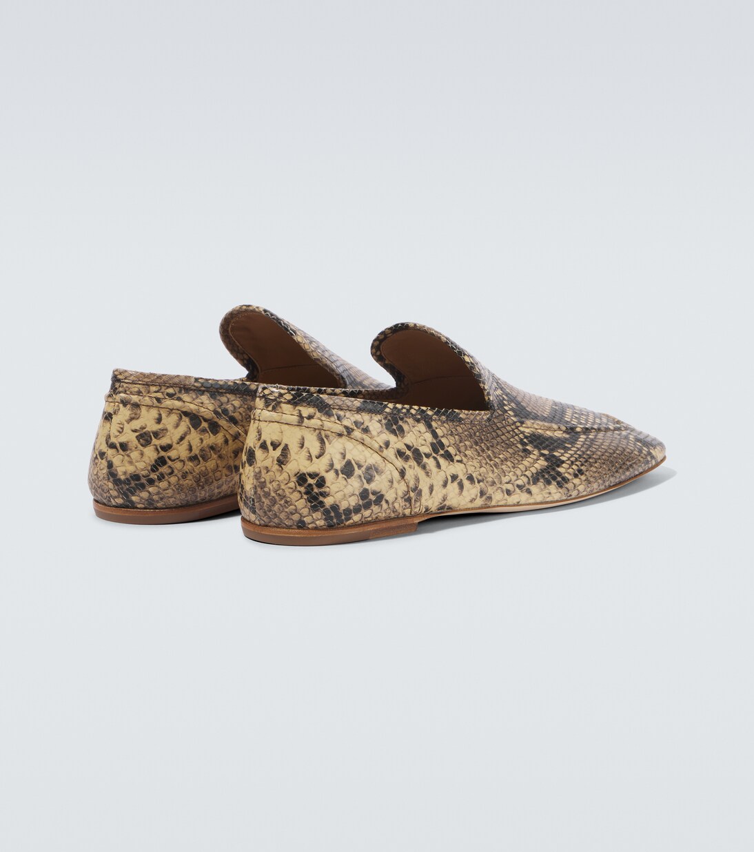 Snake-effect leather slip-on loafers | Dries Van Noten