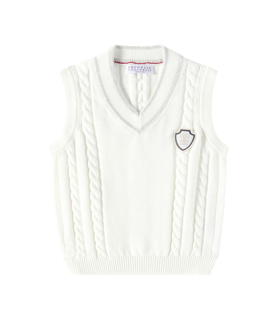 Pullover senza maniche in cotone | Brunello Cucinelli Kids