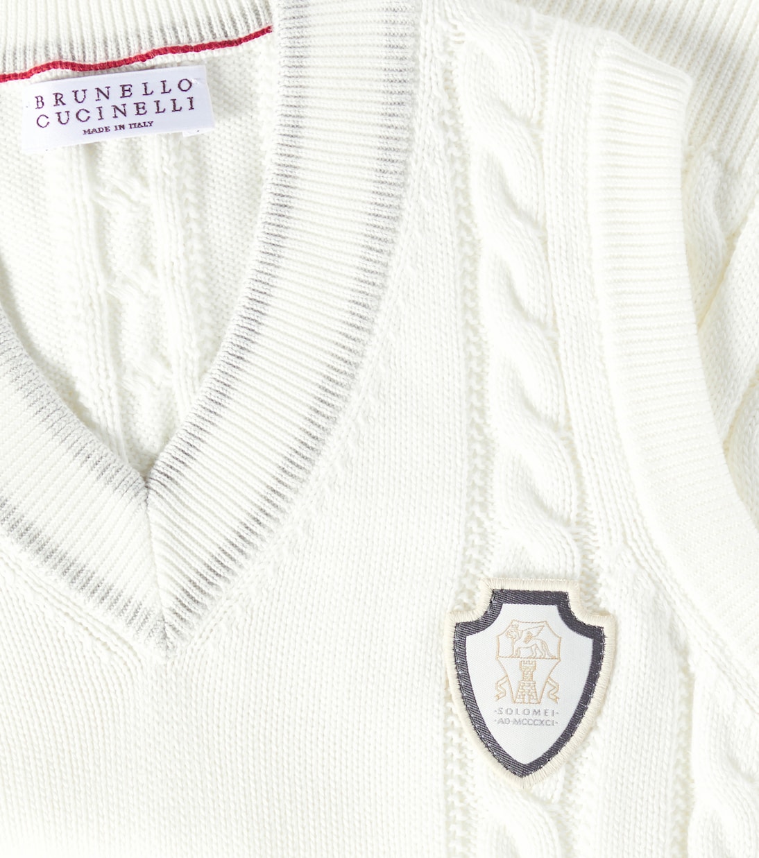 Pullover senza maniche in cotone | Brunello Cucinelli Kids