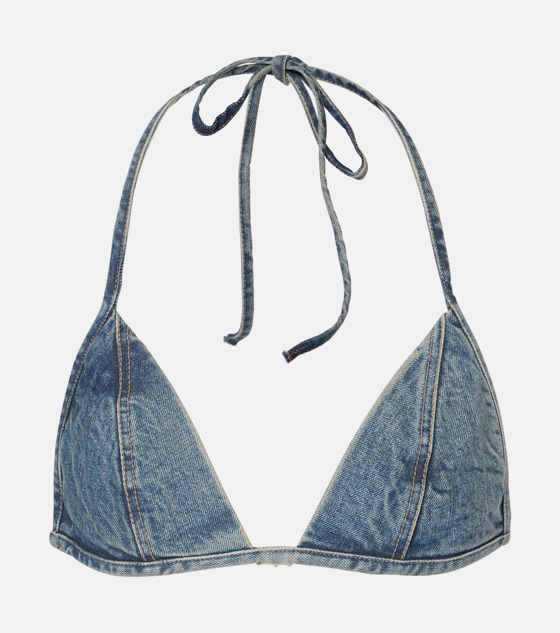 Denim bralette | Rick Owens