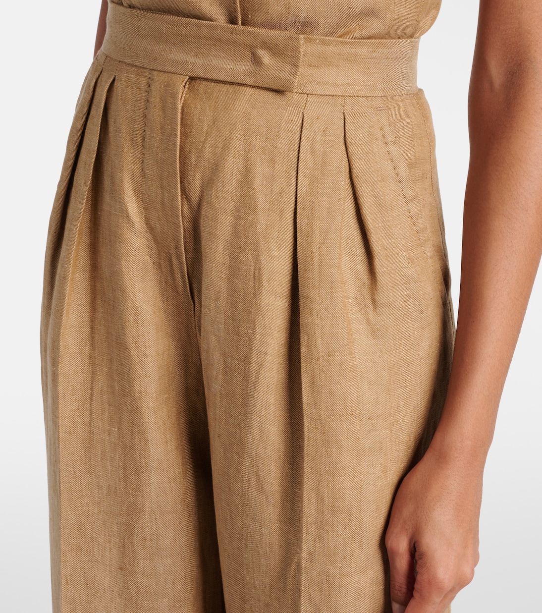 Rauche linen wide-leg pants | Max Mara