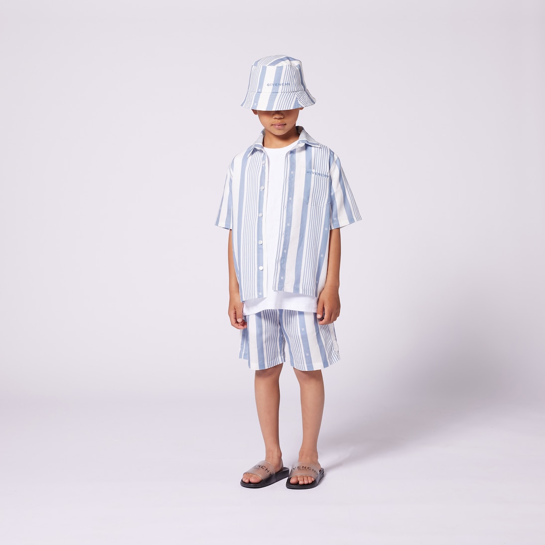 Set aus Hemd und Shorts aus einem Leinengemisch | Givenchy Kids