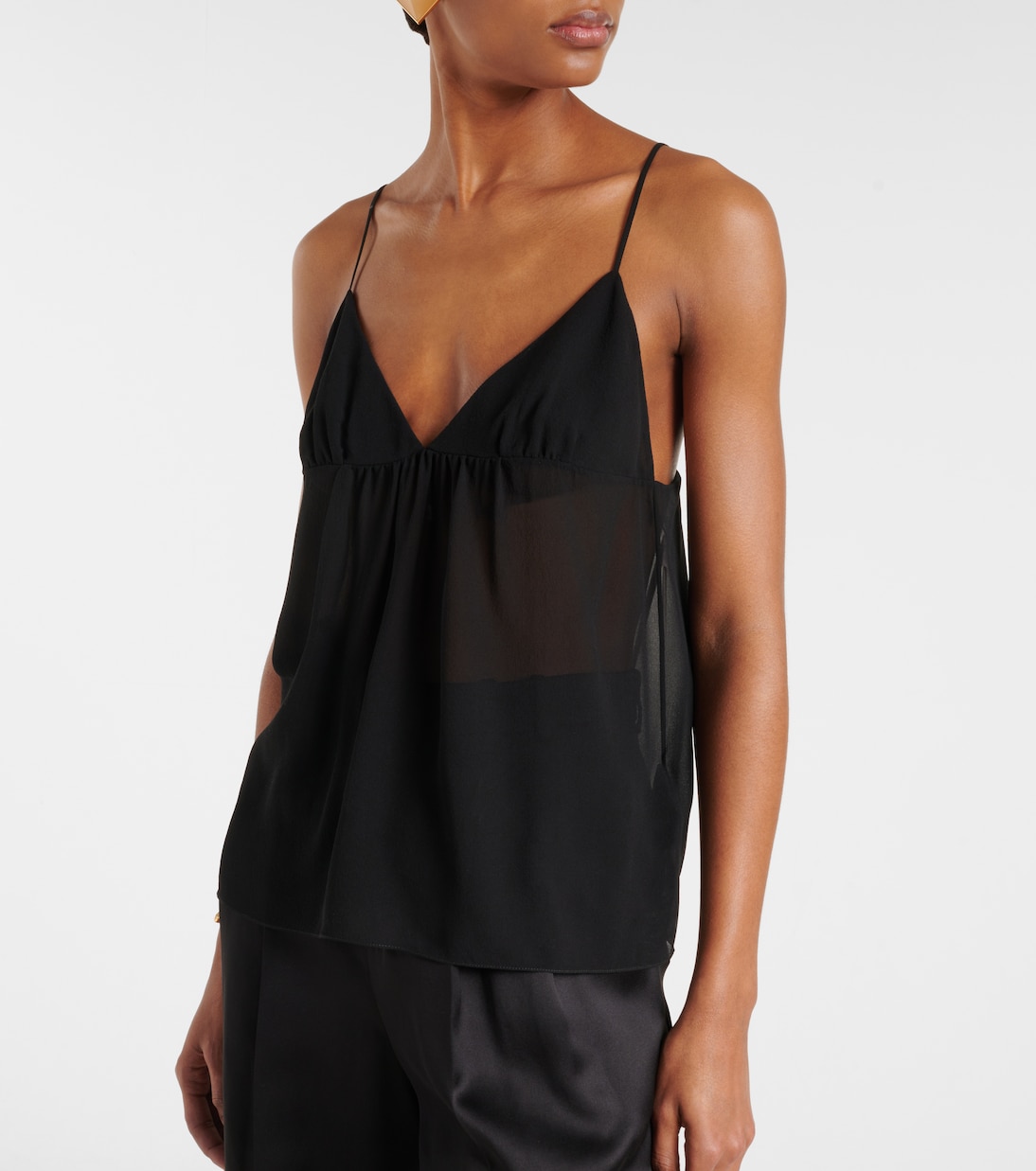 Camisole in georgette di seta | Saint Laurent