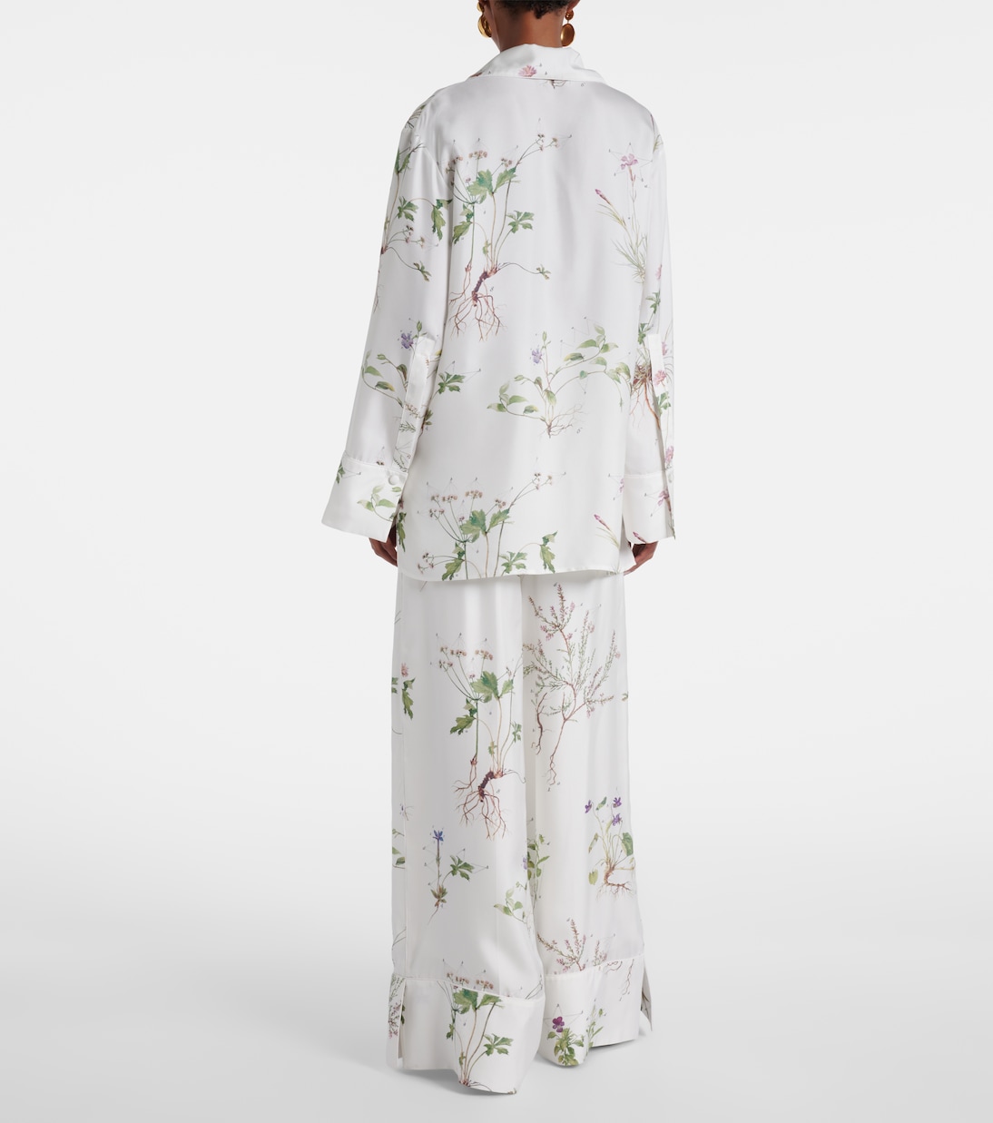 Camicia in seta con stampa floreale | Erdem
