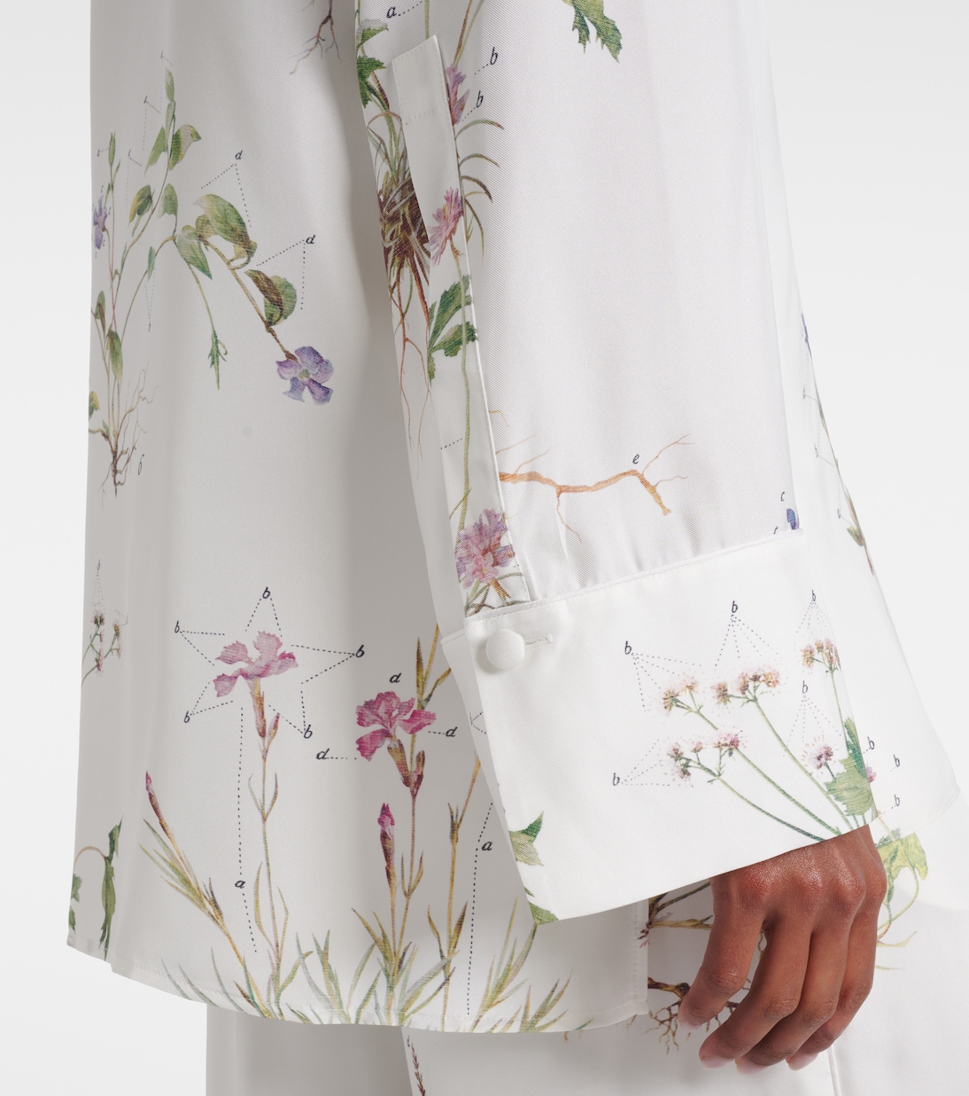 Camicia in seta con stampa floreale | Erdem
